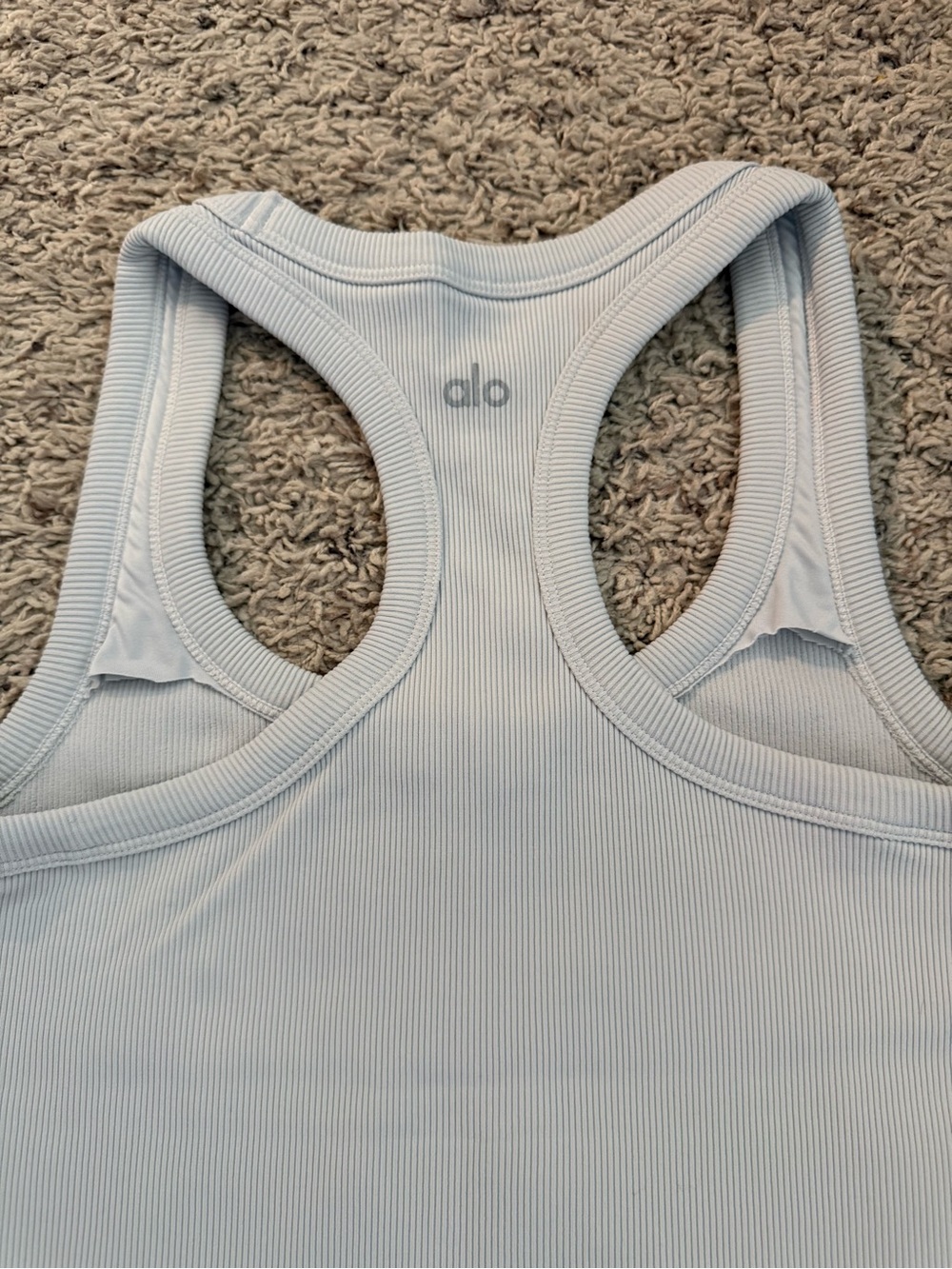 Alo Yoga Light Gray Ribbed  Tank Top XS - Picture 6 of 6